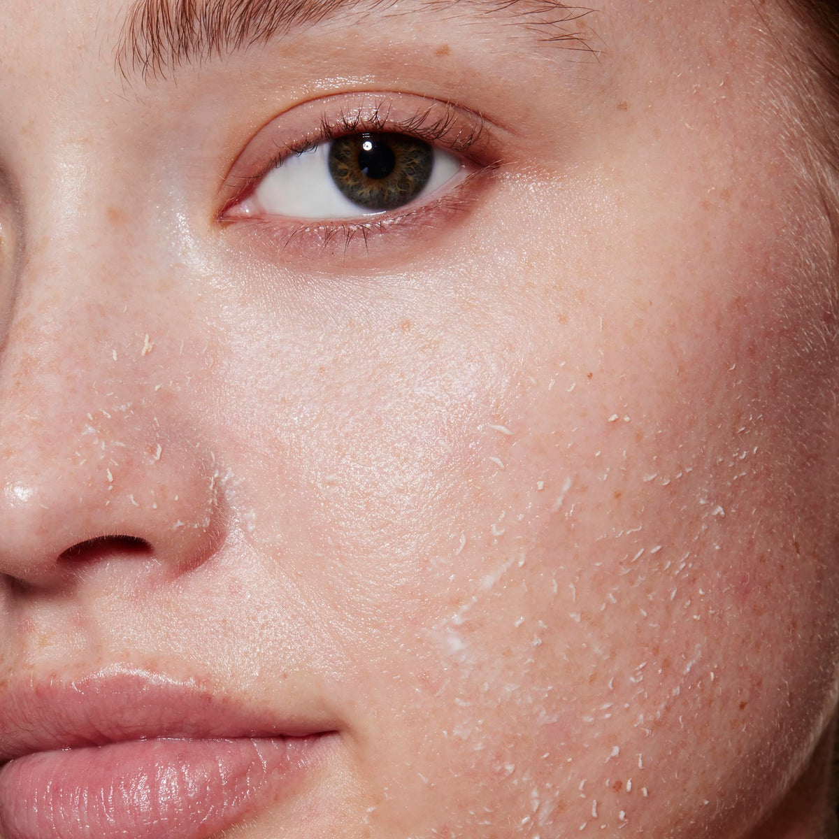e.l.f. exfoliant texture close-up showing mild gel with fine particles