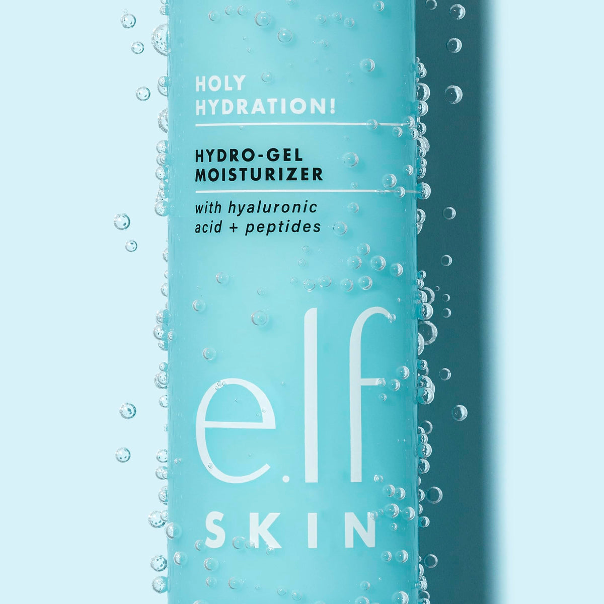 e.l.f. Holy Hydration gel texture close-up illustrating lightweight absorbency benefit