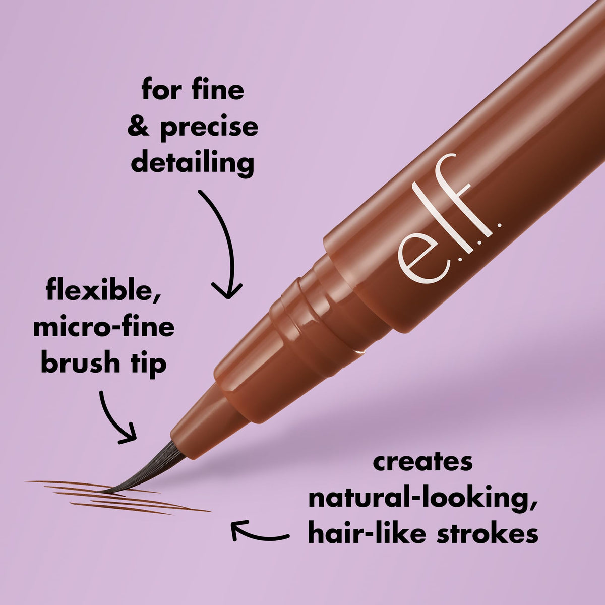 e.l.f. pen held in hand to show size and easy-portability for on-the-go use