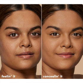 e.l.f. Hydrating Camo applied under eye showing concealed dark circles