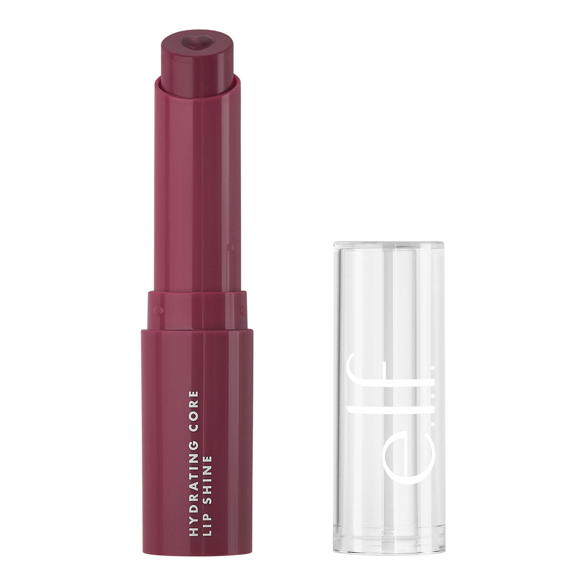 e.l.f. front packaging showing mauve tinted balm and glossy finish benefit