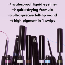 e.l.f. H2O Proof pen in hand demonstrating easy control for steady application