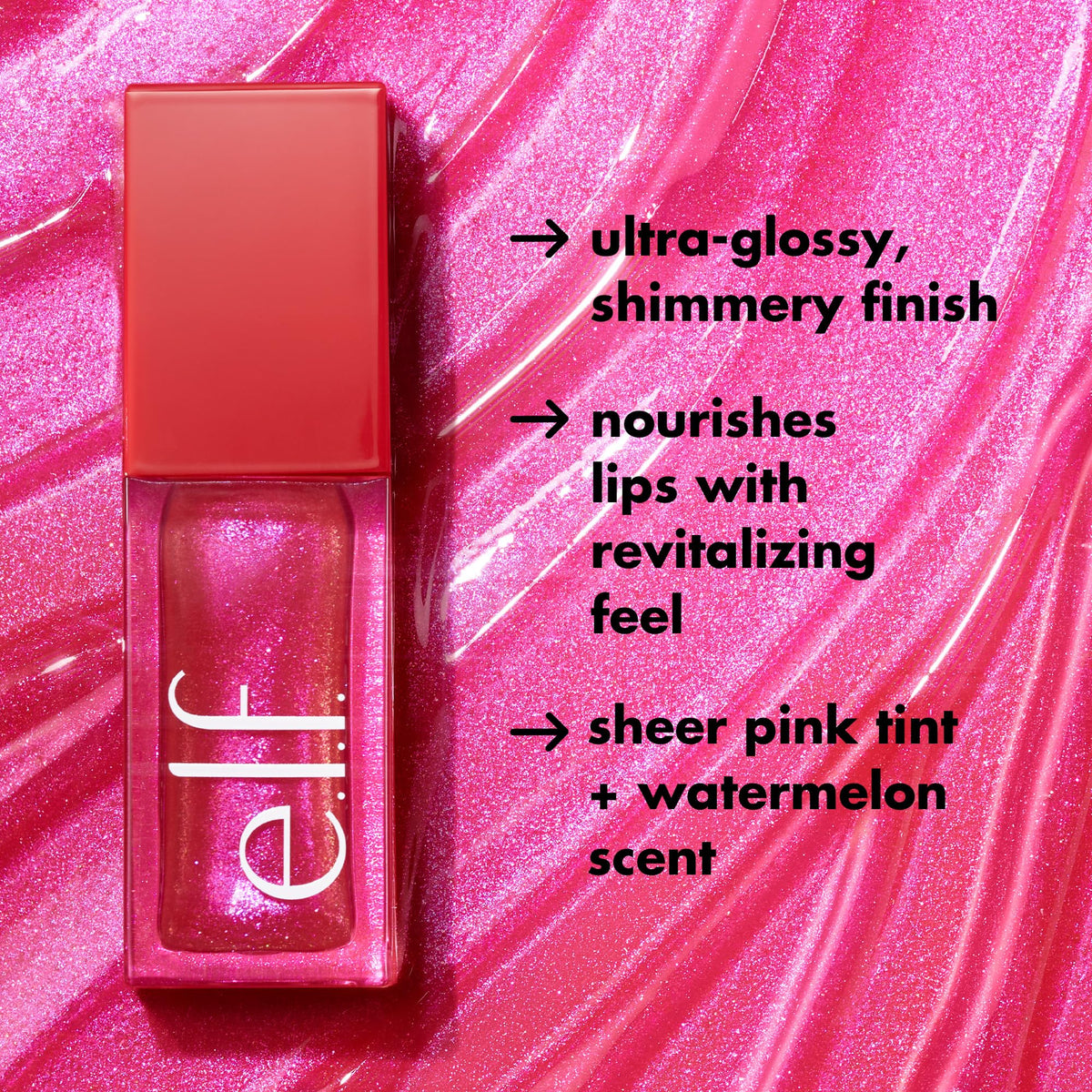 e.l.f. jelly pop applicator detail displaying plush wand for even application