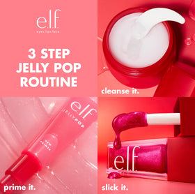 e.l.f. jelly pop scale comparison next to lipstick showing size and portability