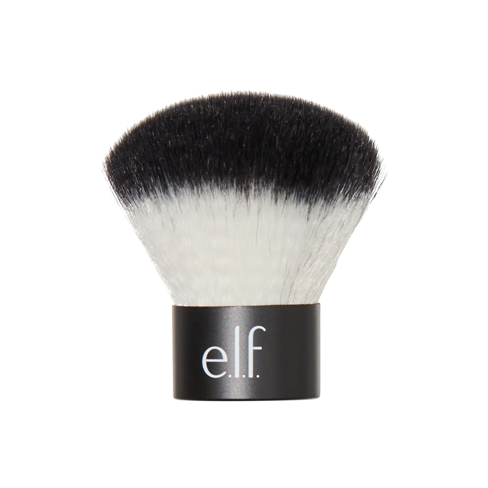 e.l.f. kabuki brush front view showing compact design and easy grip benefit