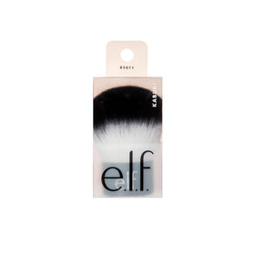 e.l.f. kabuki brush inside makeup bag showing portability and on-the-go convenience