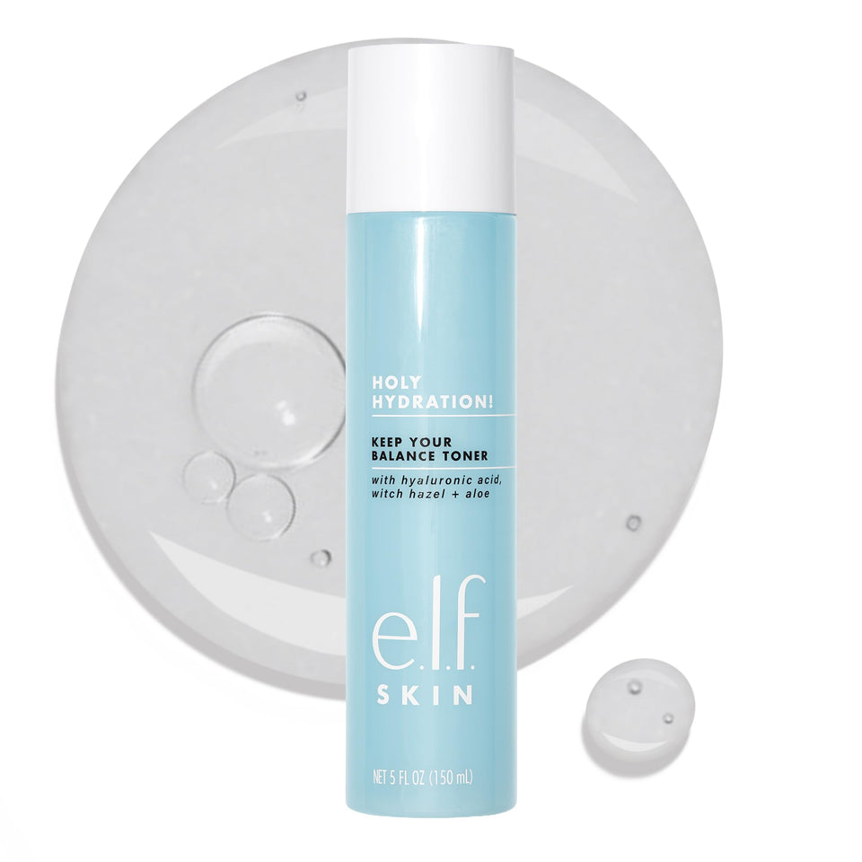 e.l.f. Keep Your Balance Toner front bottle showing label and size, highlighting gentle cleansing