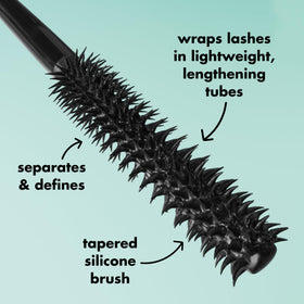 e.l.f. Lash XTNDR tubing texture on lash demonstrating flake-free finish