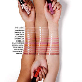 e.l.f. gloss texture swatch highlighting high-shine finish and hydration