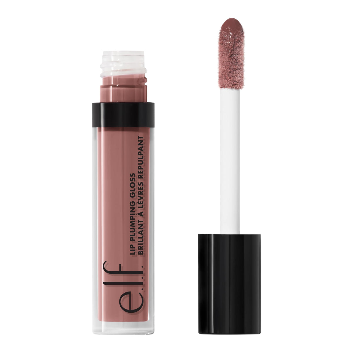 e.l.f. front packaging showing praline gloss and glossy finish benefit