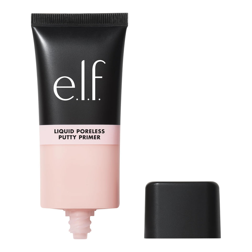 e.l.f. front packaging of liquid poreless putty primer shows clean design and product benefit