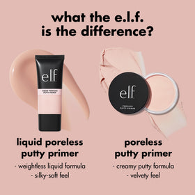 e.l.f. primer label and ingredient list showing squalane and vegan cruelty-free certification