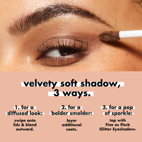 e.l.f. swatches on arm showing buildable pigment and soft-matte finish