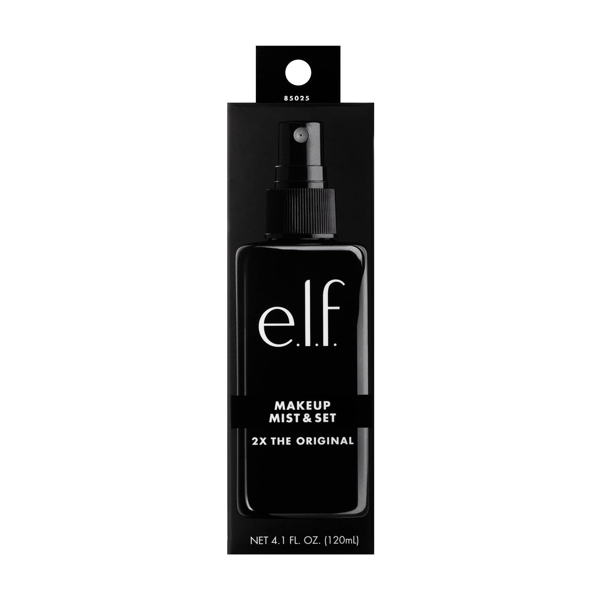 e.l.f. bottle held in hand to show scale and easy travel-friendly size