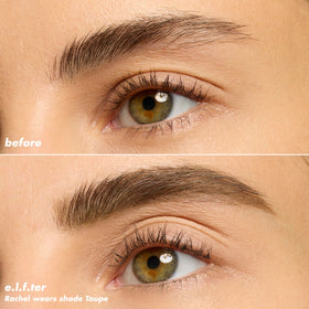 e.l.f. Micro-Fine Brow Pencil length and cap shot showing compact travel-friendly sizing