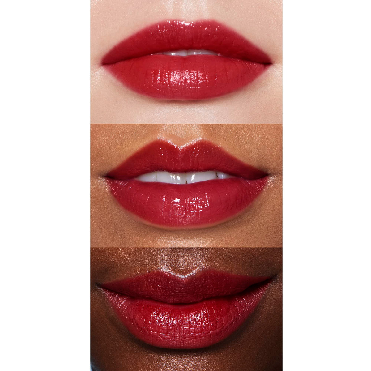 e.l.f. O Face Satin Lipstick held in hand showing size and travel-friendly benefit