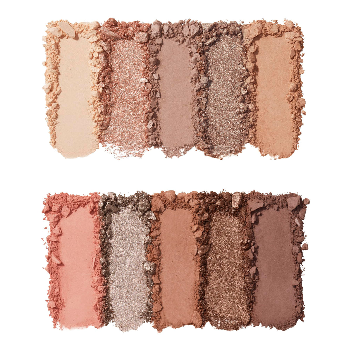 e.l.f. palette open displaying all ten shades and finishes for easy selection