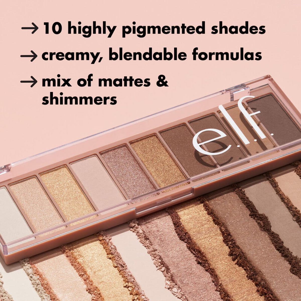 e.l.f. Perfect 10 inside makeup bag conveying travel-ready convenience