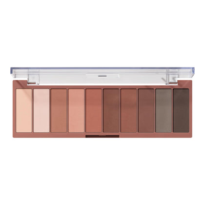 e.l.f. front packaging of Perfect 10 Palette showing compact design and logo benefit travel-friendly