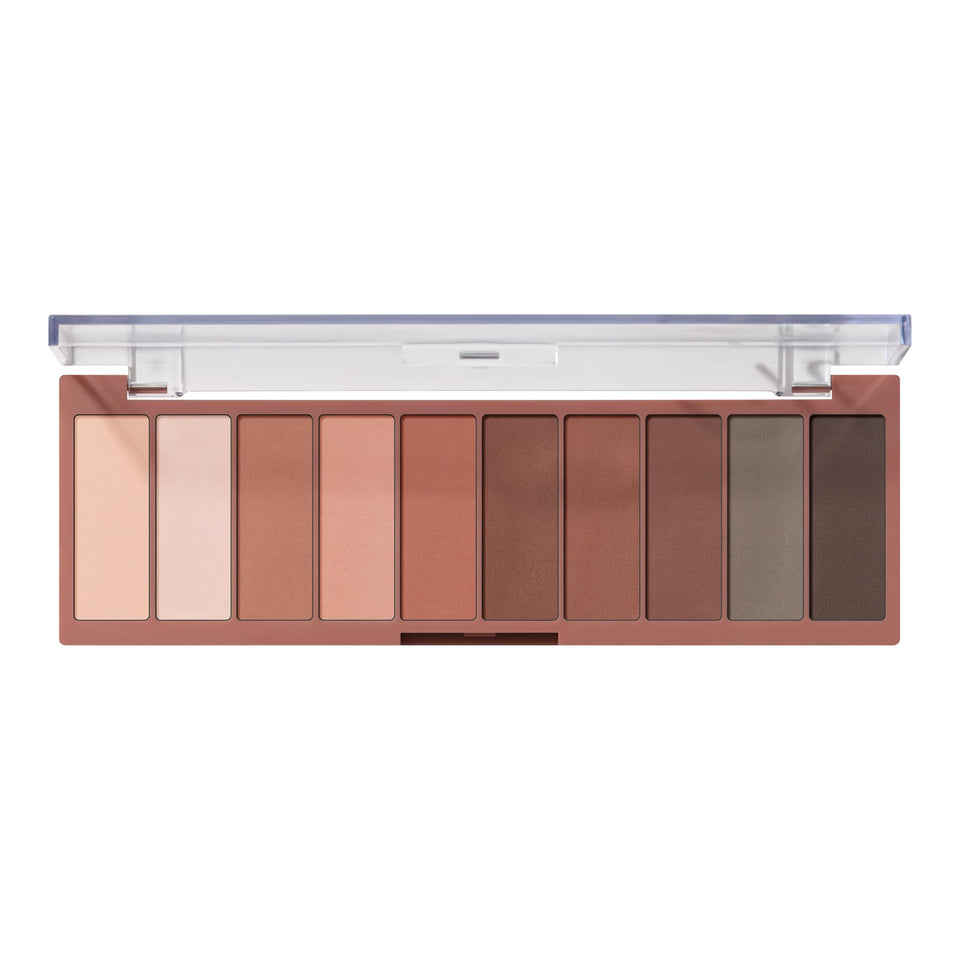 e.l.f. front packaging of Perfect 10 Palette showing compact design and logo benefit travel-friendly
