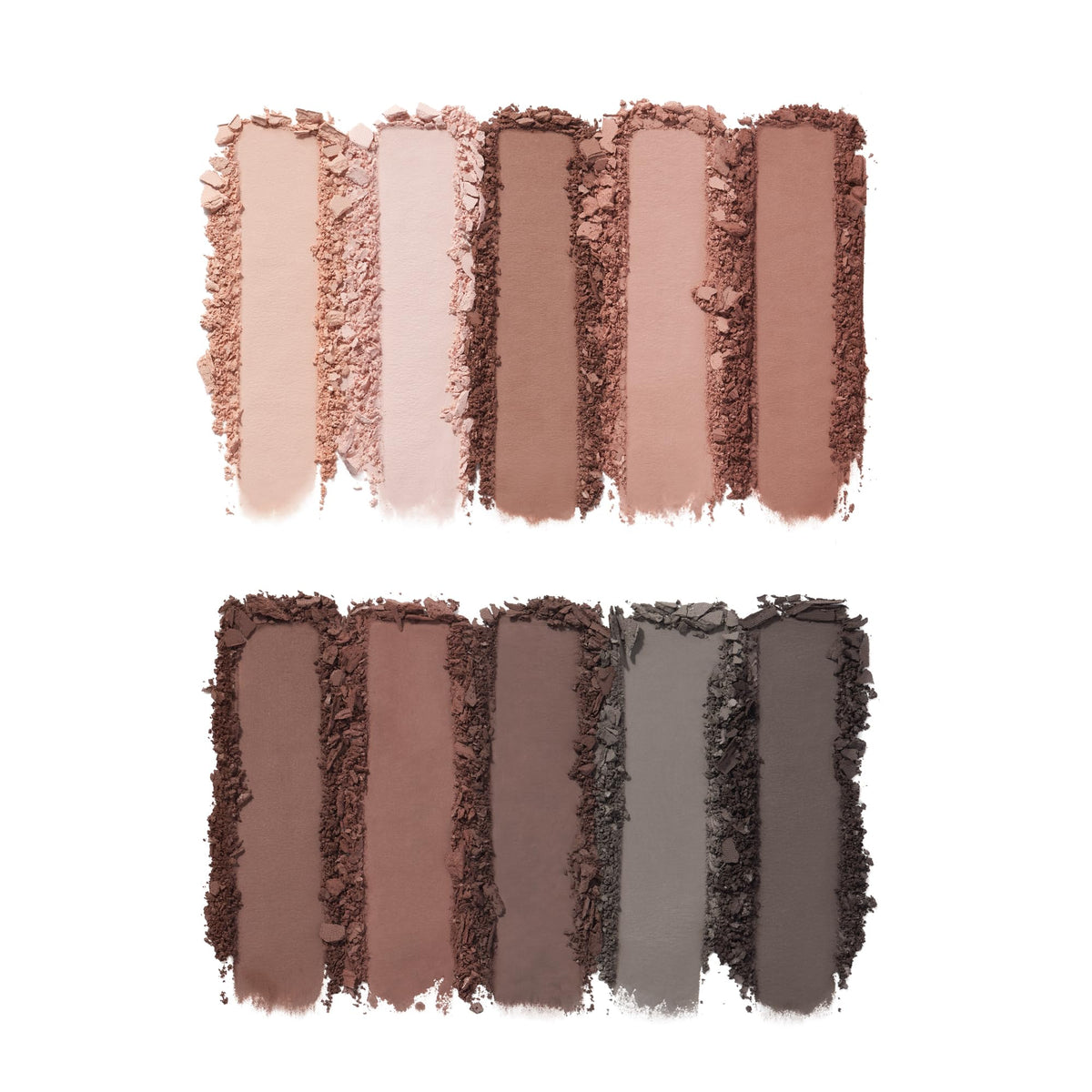 e.l.f. open Perfect 10 Palette top view showing ten matte shades for versatile looks