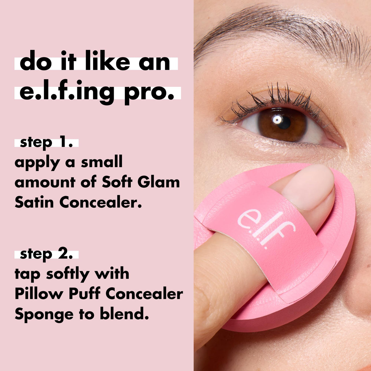 e.l.f. Pillow Puff edge detail demonstrating precise blending reach