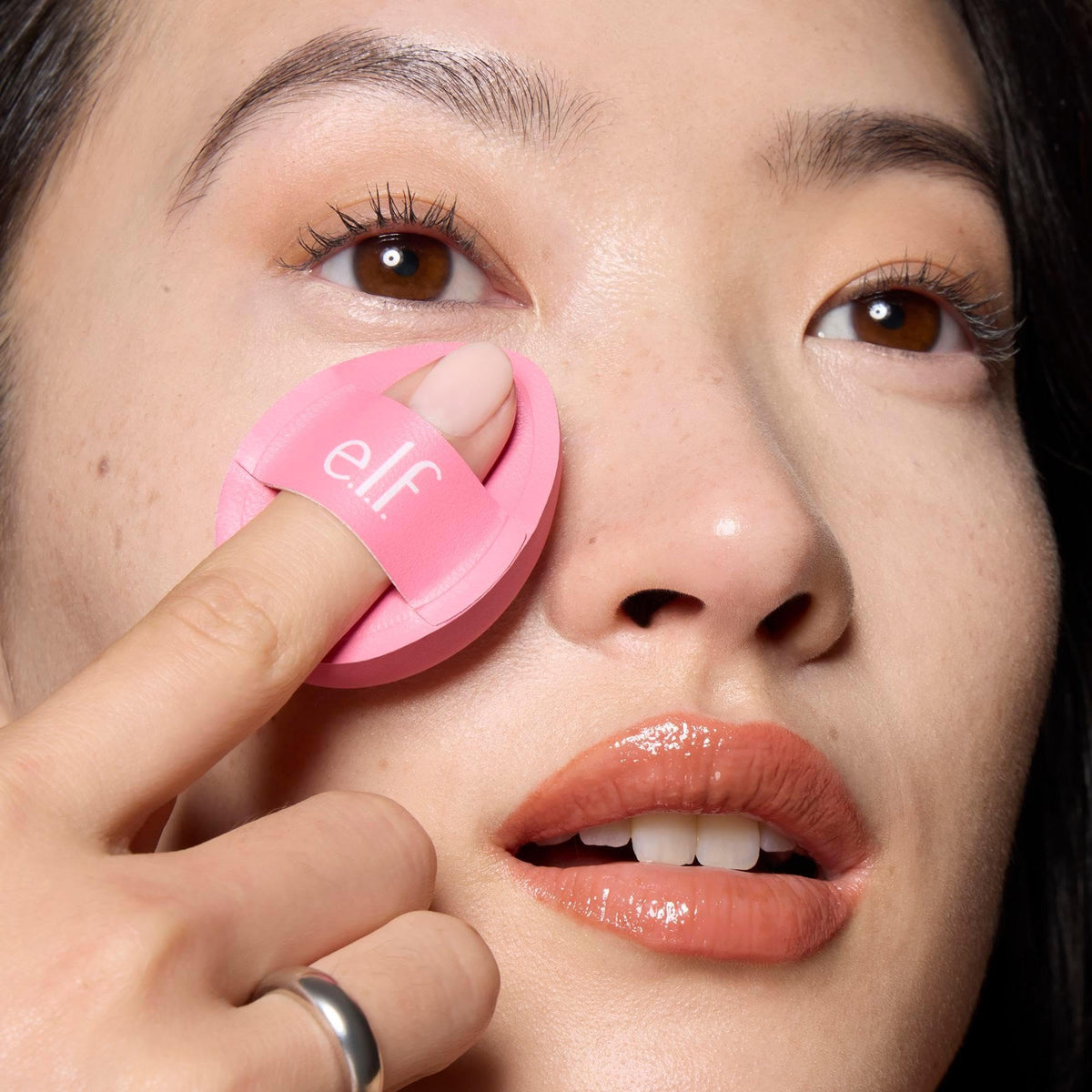 e.l.f. Pillow Puff on vanity conveying everyday use and convenience