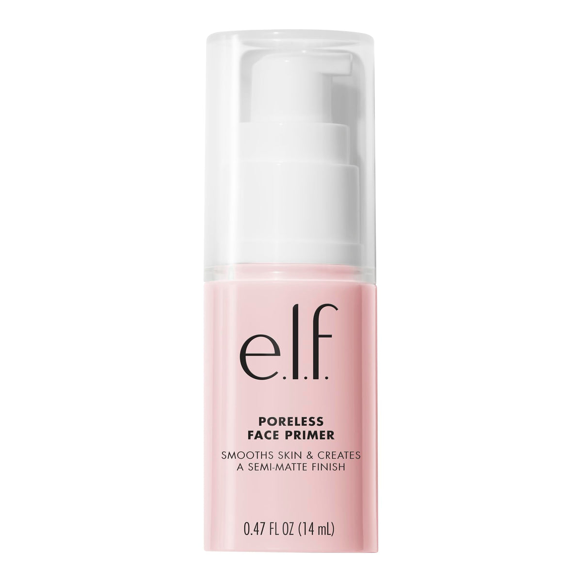 e.l.f. Poreless Face Primer front bottle showing packaging and matte finish benefit