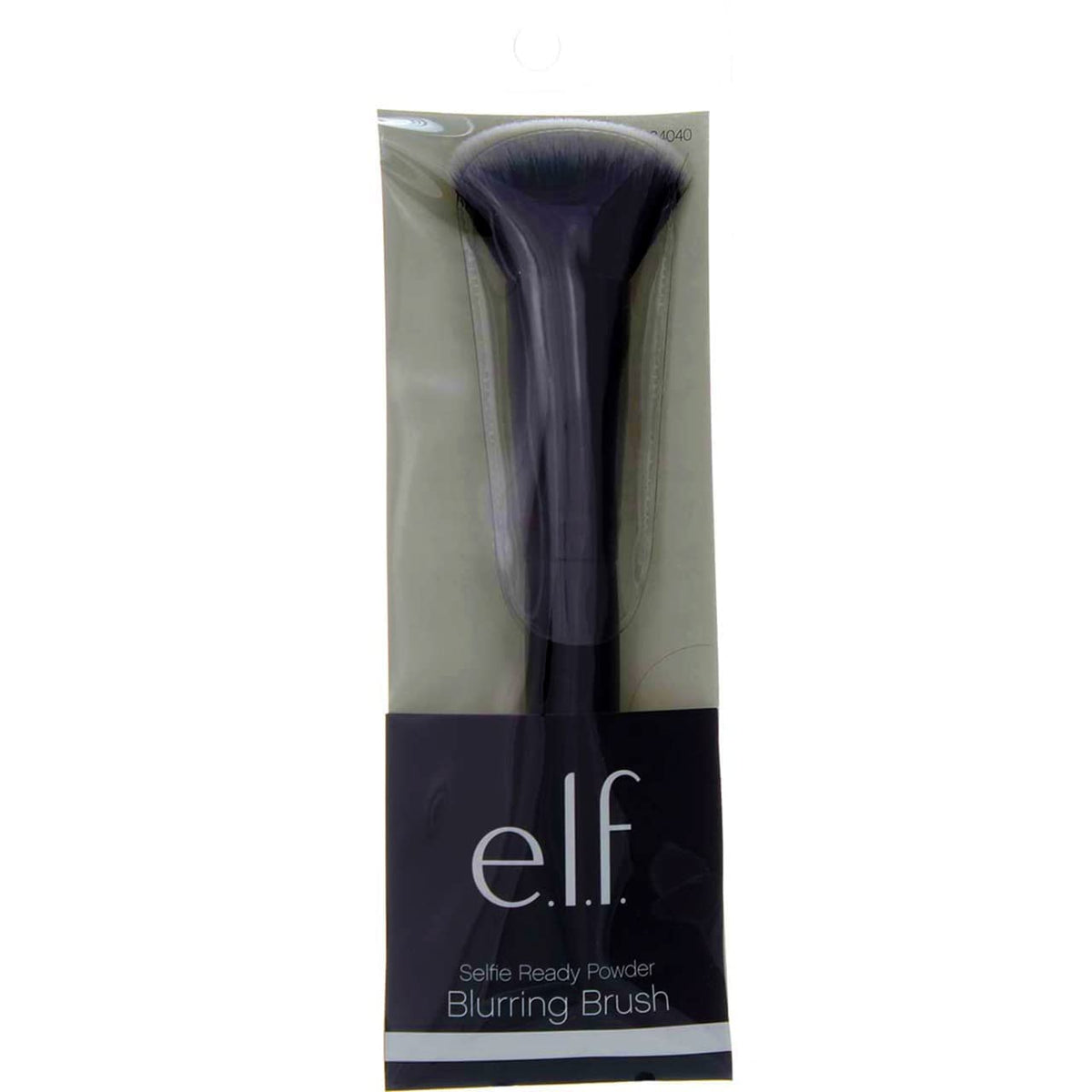 e.l.f. powder blurring brush side profile handle with ergonomic grip