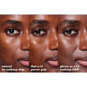 e.l.f. before-and-after half face demonstrating improved evenness and brighter look