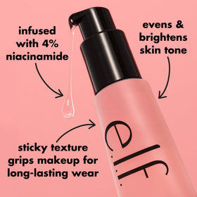 e.l.f. label close-up highlighting product name and key 4% niacinamide benefit