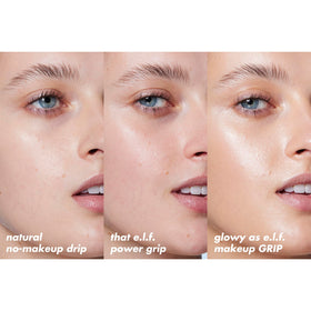 e.l.f. applying primer with fingertip to show easy blending and smoother makeup base