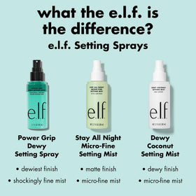 e.l.f. Power Grip ingredients label focus to show aloe and hyaluronic content