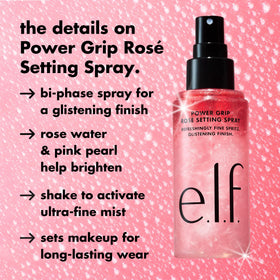 e.l.f. bottle mid‑shake activating both phases for an even luminous mist
