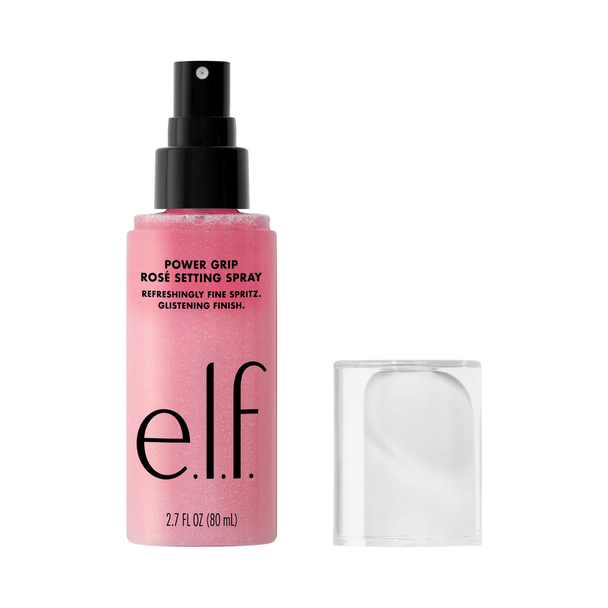 e.l.f. front bottle showing rosé bi‑phase design and elegant label benefits