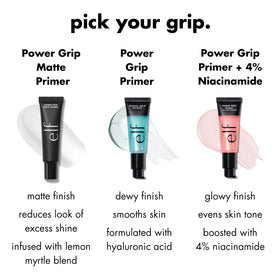 e.l.f. primer next to a ruler showing compact 0.811 fl oz travel-friendly size