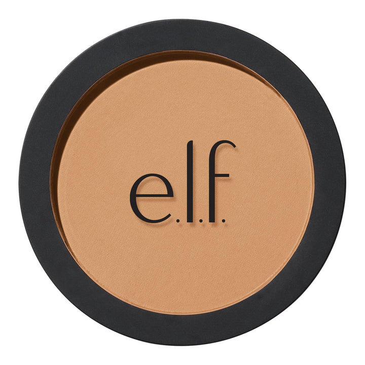 e.l.f. bronzer front compact showing sleek packaging and travel-friendly size benefit