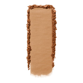 e.l.f. bronzer pan close-up showing matte texture and smooth blendability benefit