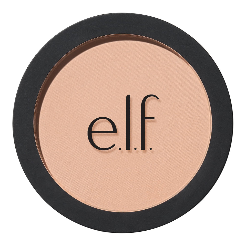 e.l.f. front pan view showing compact sleek packaging and clear shade