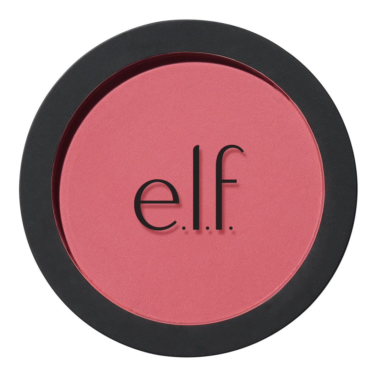 e.l.f. primer-infused matte blush front view shows shade and compact benefits long wear