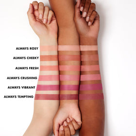 e.l.f. swatch on forearm demonstrating true-to-shade payoff and buildability