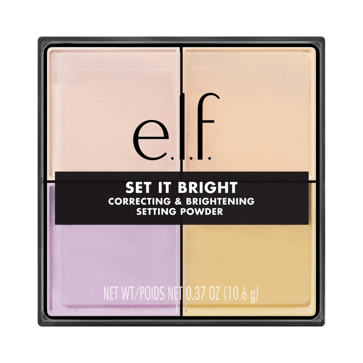 e.l.f. Set it Bright Powder Quad front packaging showing compact and branding for easy identification