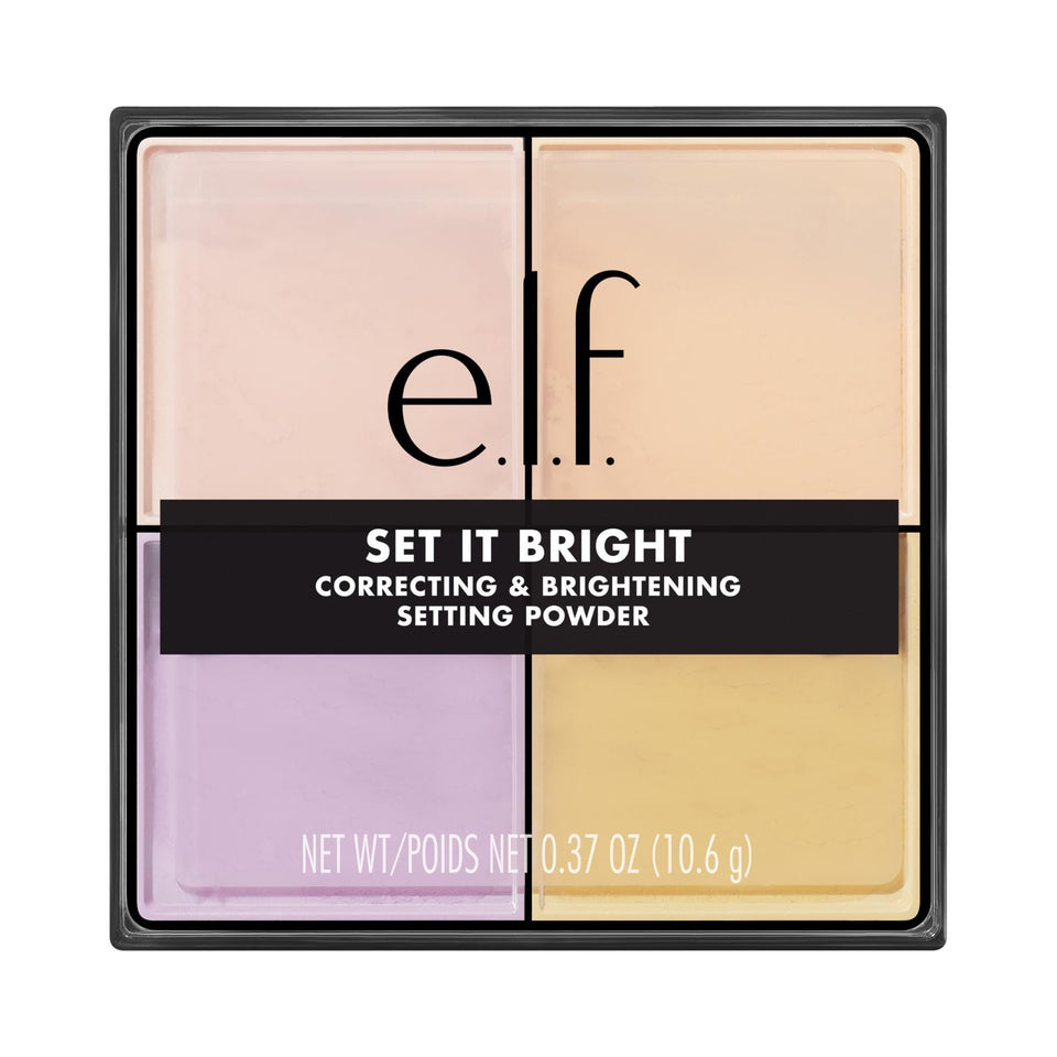 e.l.f. Set it Bright Powder Quad front packaging showing compact and branding for easy identification