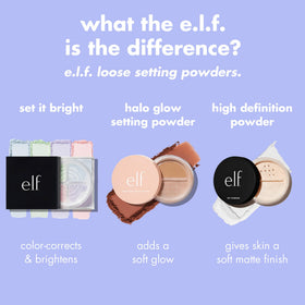 e.l.f. powder on brush swatch showing blendability and soft-matte finish