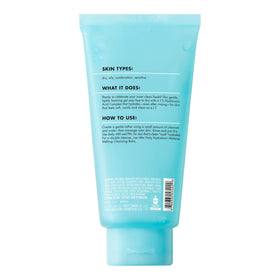 e.l.f. SKIN before and after rinsing to illustrate clean, comfortable hydrated skin