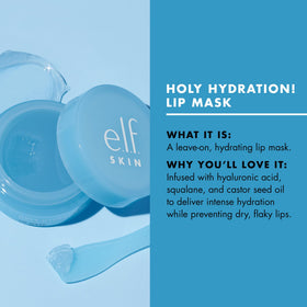 e.l.f. SKIN lip mask open jar top view revealing rich balm ready for application