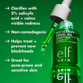 e.l.f. SKIN oil spread on hand demonstrating fast absorption and non-greasy finish