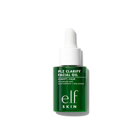 e.l.f. SKIN close-up of green-tinted oil droplet highlighting lightweight texture