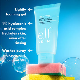 e.l.f. SKIN pump dispenser close-up demonstrating easy application and controlled dosing