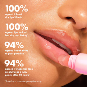 e.l.f. swiped lips before and after showing visible smoothness and plumping